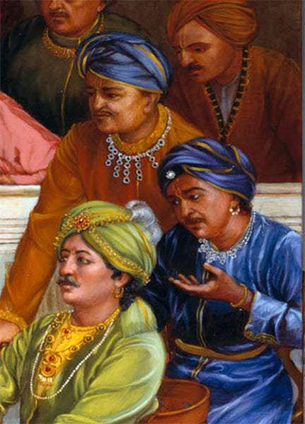 Young Krishna urges King Nanda's People to Worship Govardhan Hill
