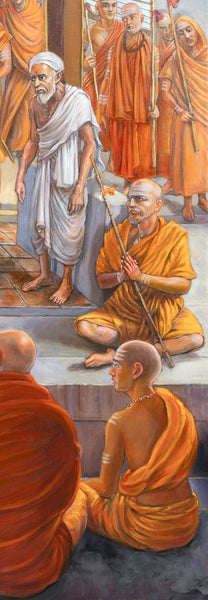 Sri Chaitanya Mahaprabhu Teaching the Power of Chanting Original Oil Painting