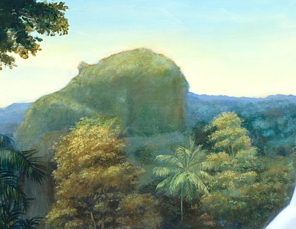 Lord Visnu apprears to Dhruva – Original Oil Painting Inspired by the Srimad Bhagavatam
