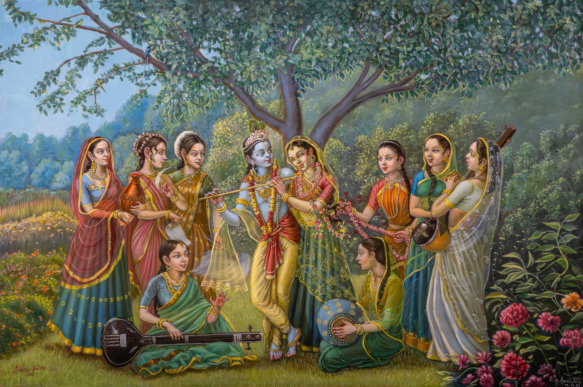 Radha Krishna and the gopis