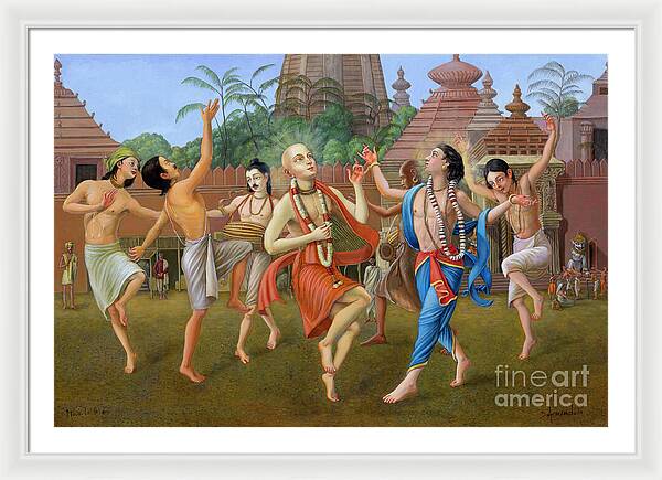 Sankirtan Party In Jagannath Puri - Framed Print