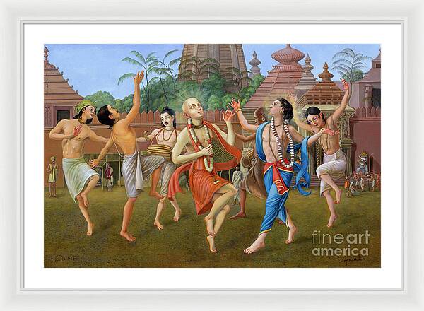 Sankirtan Party In Jagannath Puri - Framed Print