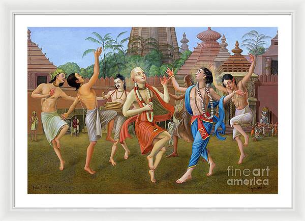 Sankirtan Party In Jagannath Puri - Framed Print