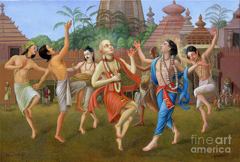 Sankirtan Party In Jagannath Puri - Art Print