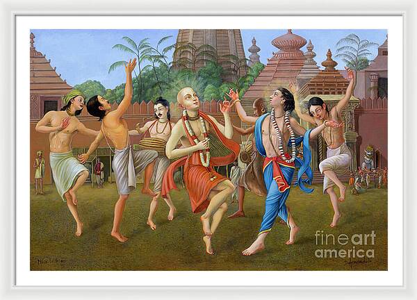 Sankirtan Party In Jagannath Puri - Framed Print