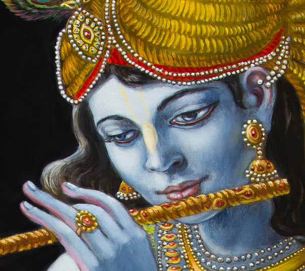 Brahma hearing Vedic knowledge from Krishna