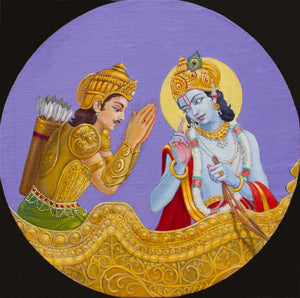 Krishna speaks the Bhagavad Gita