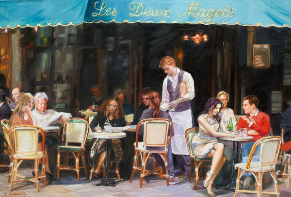 Les Deux Magots - Cafe Scene in Paris