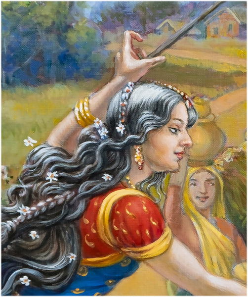 Mother Yashoda Chasing Baby Krishna