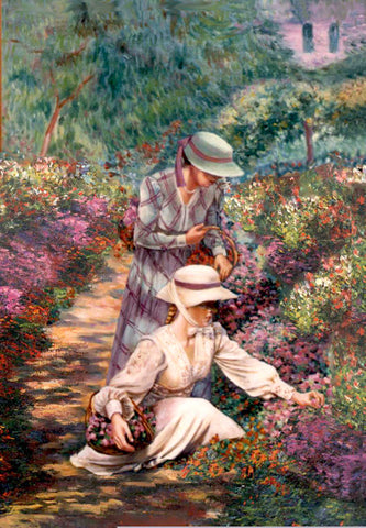 Picking flowers in Monet’s garden