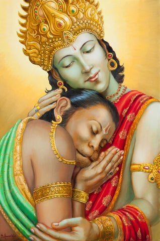 Sri Ram Embracing Hanuman
