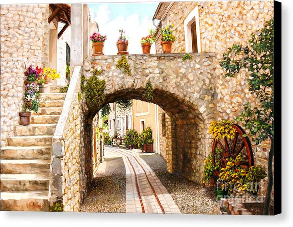 Aspremont Village In Provence - Canvas Print