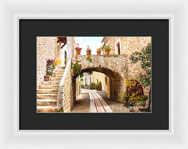 Aspremont Village In Provence - Framed Print