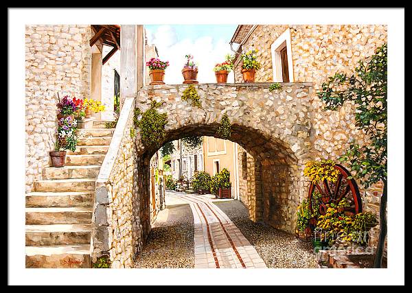 Aspremont Village In Provence - Framed Print