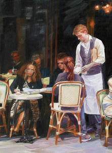 Cafe Scene In Paris - Art Print
