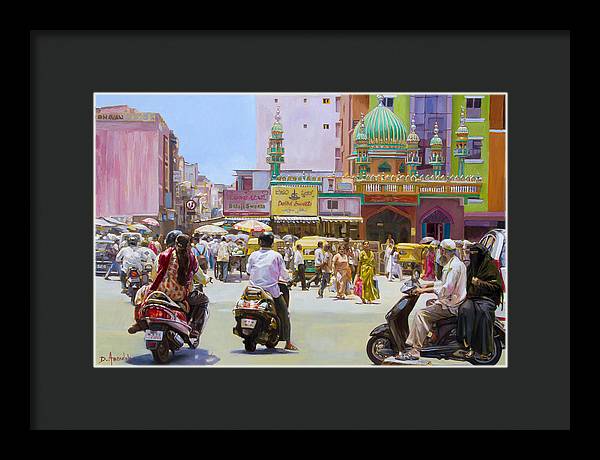 Street Scene in Bangalore, India - Framed Print
