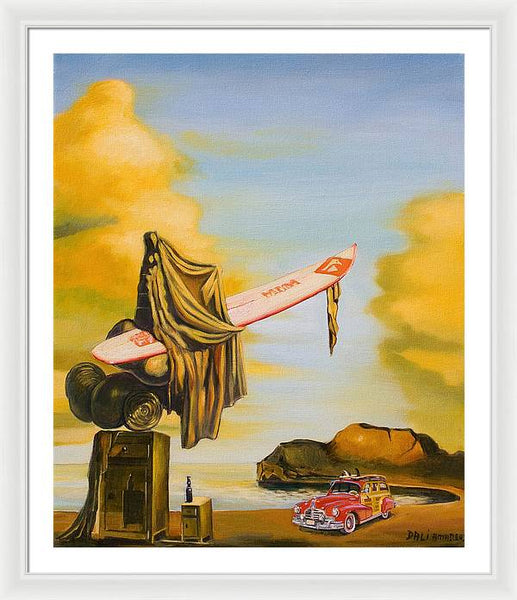 Dream on the beach by Dali - The Amadeus series - Framed Print