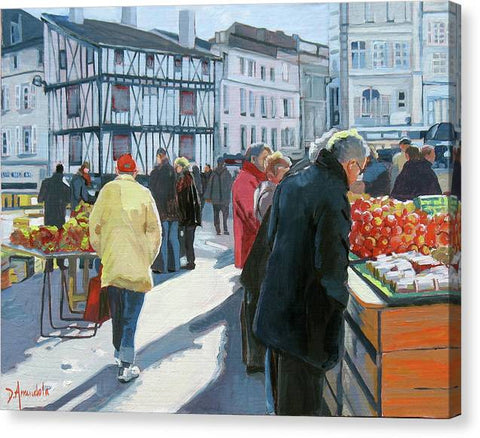 Farmers Market In France - Canvas Print
