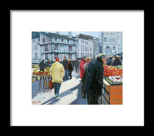 Farmers Market In France - Framed Print