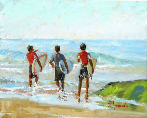 Going For The Surf - Art Print