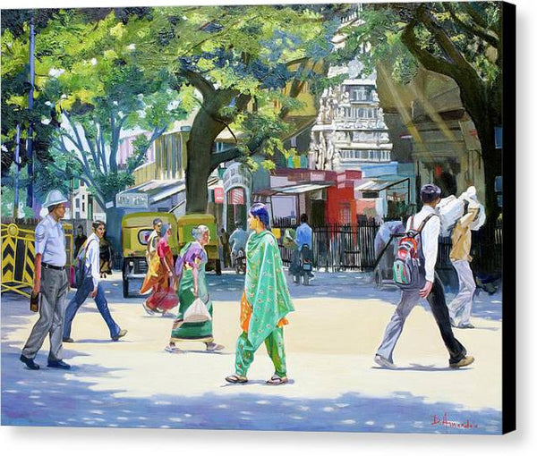 India Street Scene 2 - Canvas Print