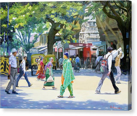 India Street Scene 2 - Canvas Print