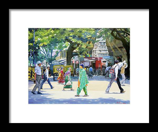 India Street Scene 2 - Framed Print