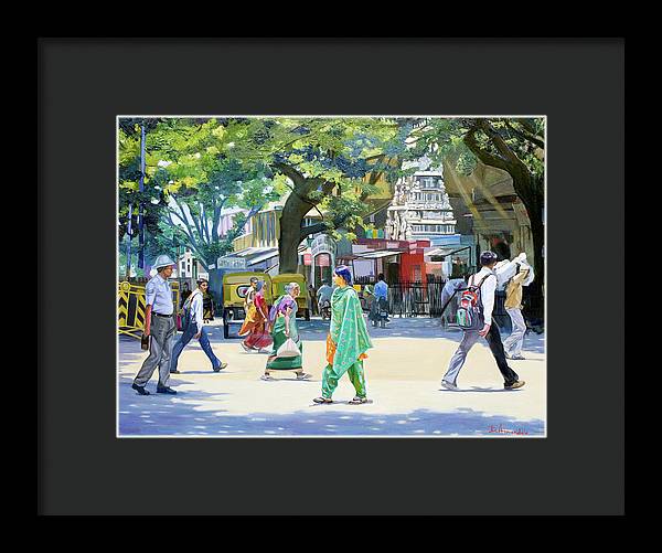 India Street Scene 2 - Framed Print