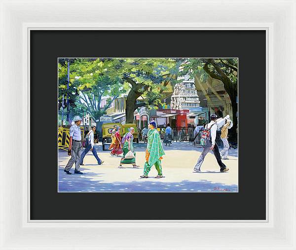 India Street Scene 2 - Framed Print