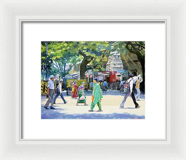 India Street Scene 2 - Framed Print