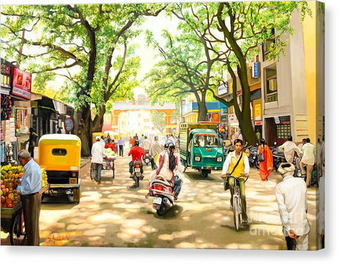 India Street Scene 4 - Canvas Print