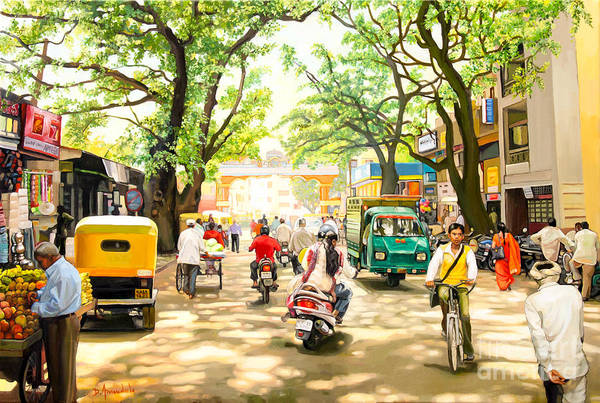 India Street Scene 4 - Art Print