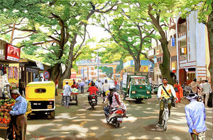 India Street Scene - Art Print