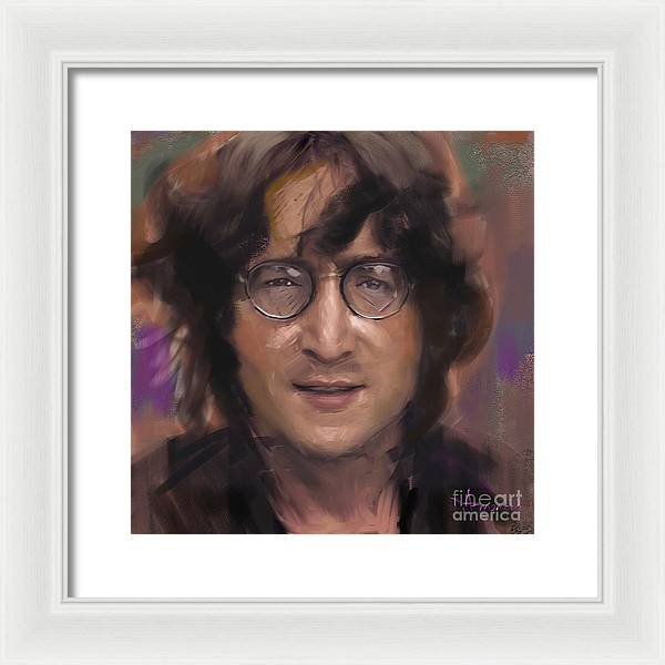 John Lennon portrait - Framed Print