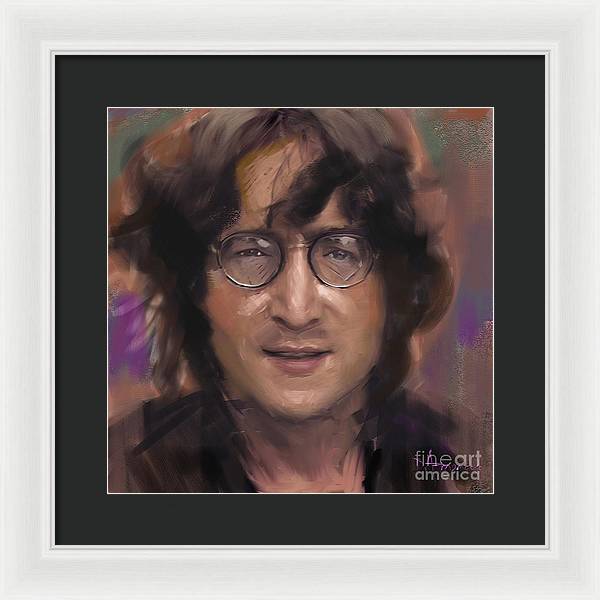 John Lennon portrait - Framed Print