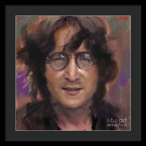 John Lennon portrait - Framed Print