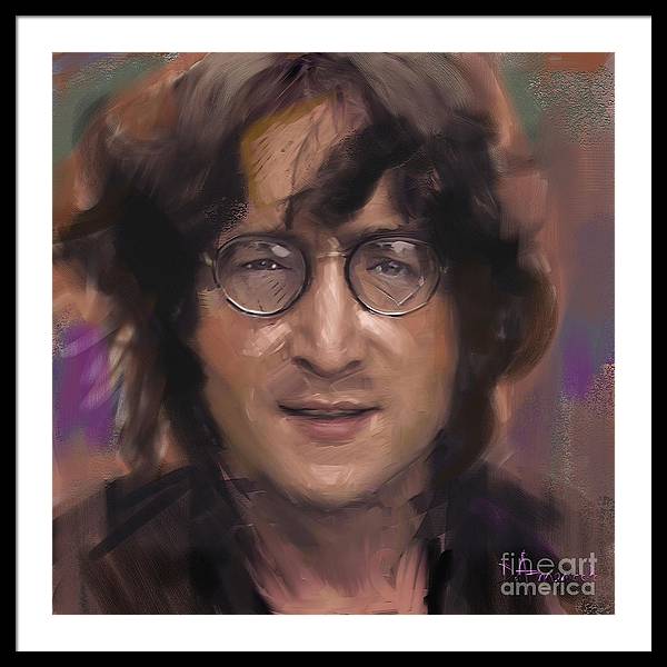 John Lennon portrait - Framed Print