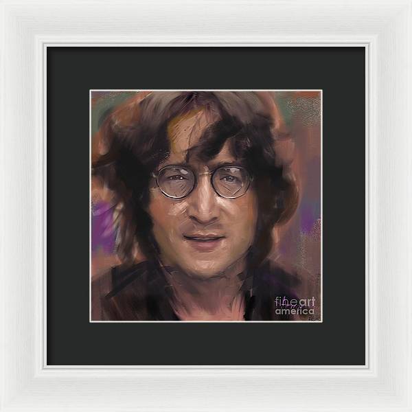 John Lennon portrait - Framed Print