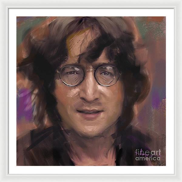 John Lennon portrait - Framed Print