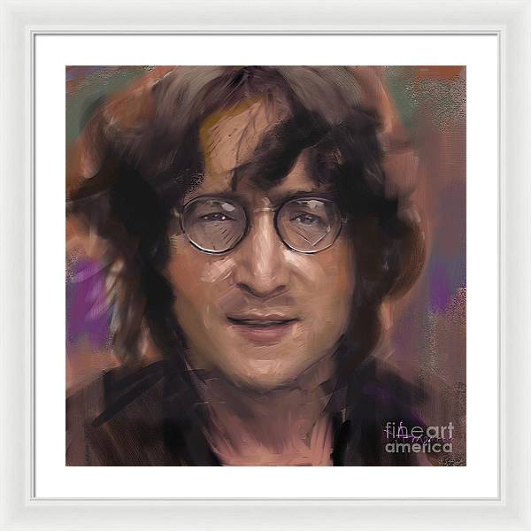 John Lennon portrait - Framed Print