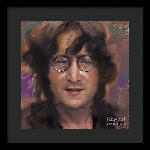 John Lennon portrait - Framed Print