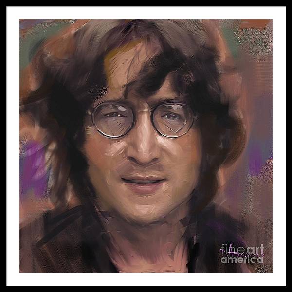 John Lennon portrait - Framed Print