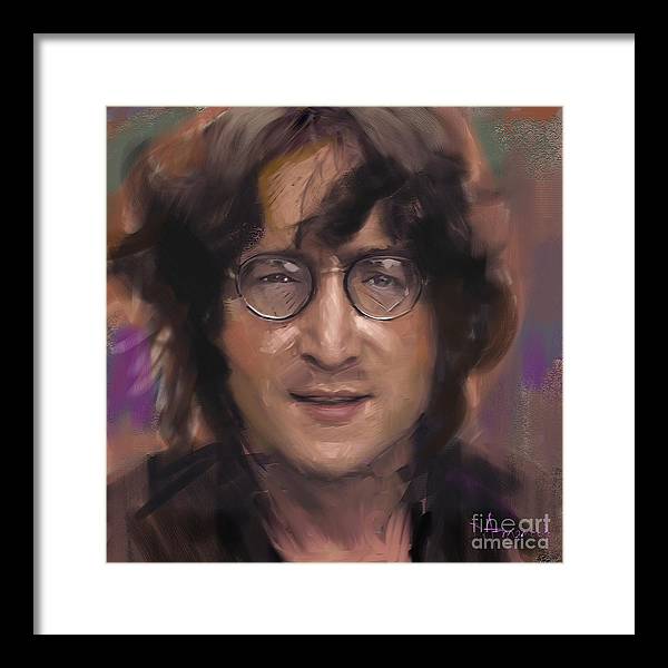 John Lennon portrait - Framed Print