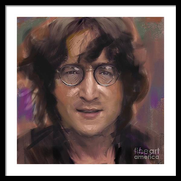 John Lennon portrait - Framed Print