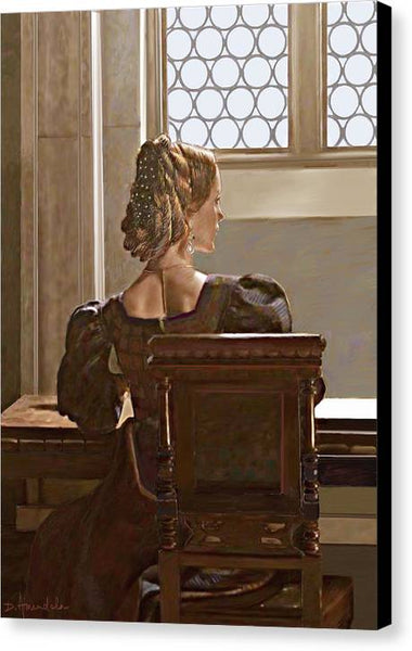 Lady near the window - Canvas Print