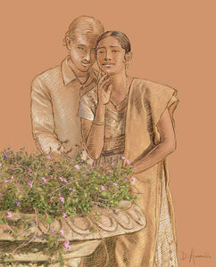 Lovers in the garden - Art Print