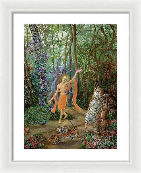 Mahaprabhu in the Jarikhanda forest - Framed Print
