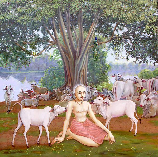 Mahaprabhu In Vrindavan 1 - Art Print