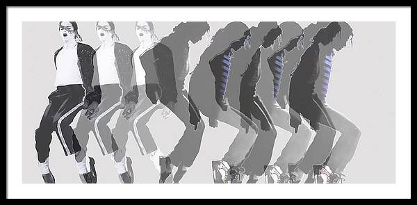 Michael Jackson a la Warhol by Dominique Amendola - Framed Print