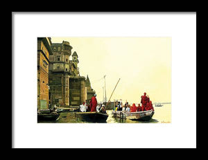 Monks In Varanasi - Framed Print